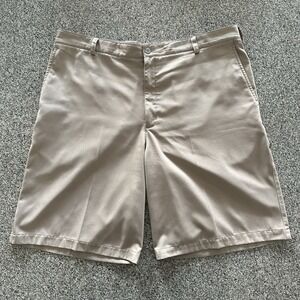 Nike Golf Shorts Men's 40 Y2K‎ Fit Dry Flat Front 11" Khaki 206454-260
